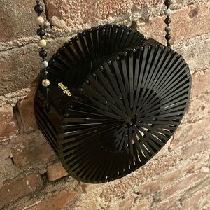 Cult Gaia Round Bag with Beaded Strap